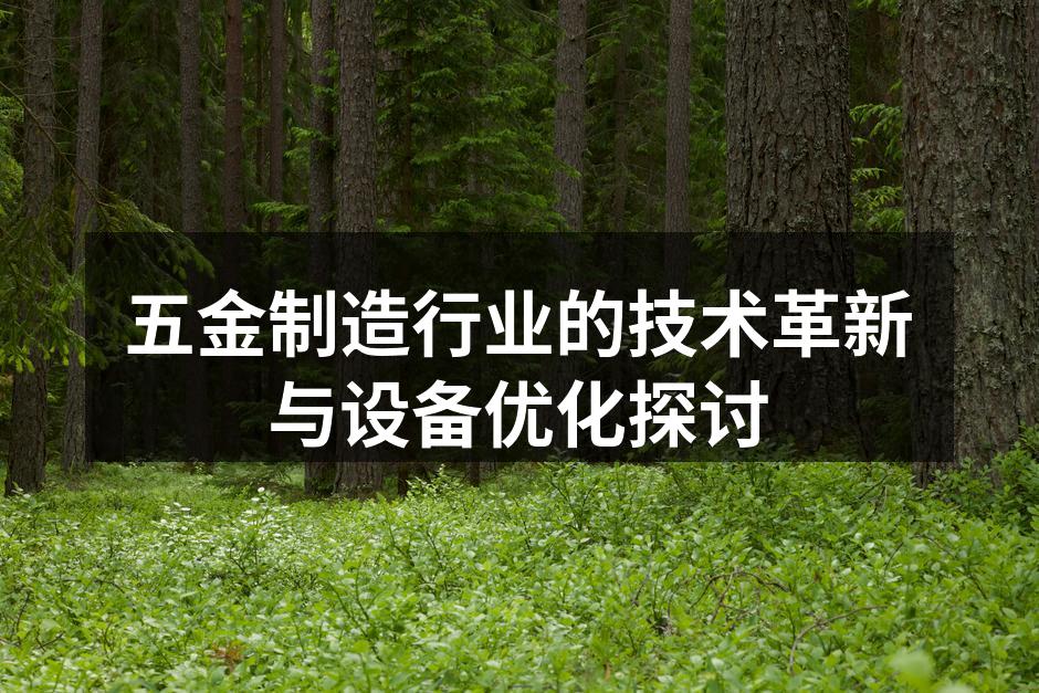 五金制造行业的技术革新与设备优化探讨