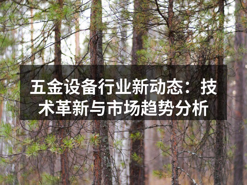 五金设备行业新动态：技术革新与市场趋势分析
